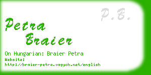 petra braier business card